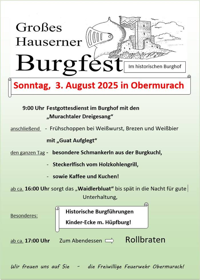 Plakat Burgfest 2025