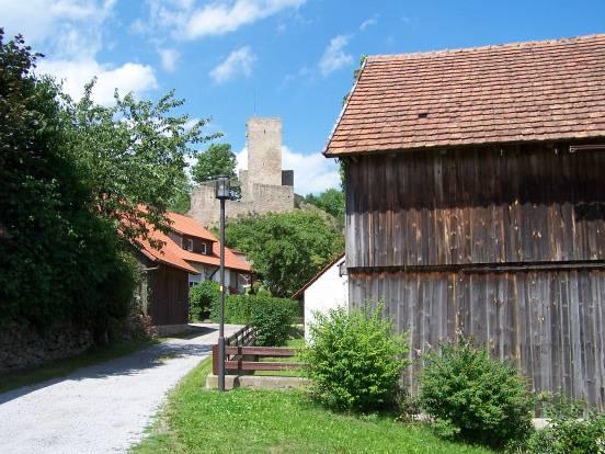 Straßenraum mit Blick zur Burg