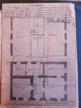 Plan der Bierwirtschaft Krieger von 1875 (StAAm BA NEN 405)