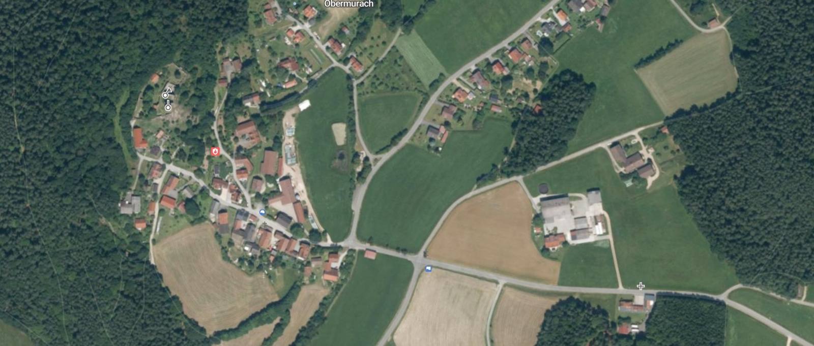 Luftbild von Obermurach mit den Sehenswürdigkeiten