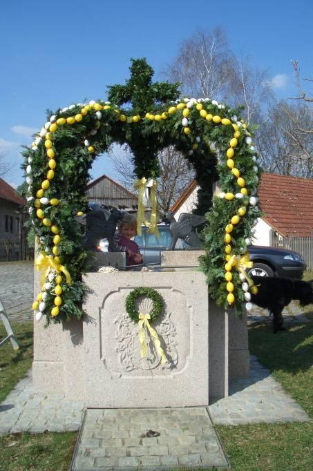 Der geschmückte Osterbrunnen